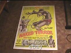 Naked Terror 1961 Orig Movie Poster Mondo Africa Wild Graphics