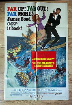 ON HER MAJESTY'S SECRET SERVICE 1969 Orig. 1 Sheet Movie Poster 41 x 27 (VG)
