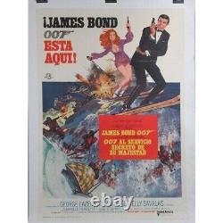 On Her Majesty's Secret Service (1969) Orig. SPANISH Linenbacked Movie Poster