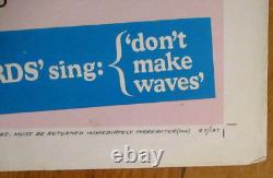 Original 1967 Don't Make Waves (Make Love) One Sheet Movie Poster! Sharon Tate