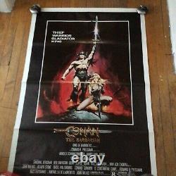 Original 1982 Conan The Barbarian Movie Poster 41x27in RARE
