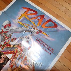 Original 1986 RAD Movie Poster, Folded, 27x41, Excellent, BMX Rare