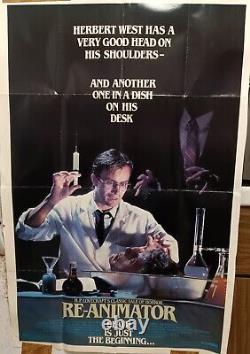 Original REANIMATOR movie theater poster! 1980s horror/sci-fi/comedy movie