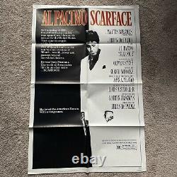 Original Scarface 1983 Movie Poster 27x41 Used In Theatre