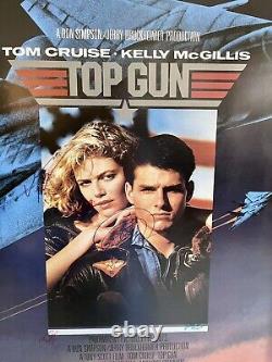 Original Top Gun Cast SIGNED 27X40 Movie Poster Tom Cruise Val Kilmer & More