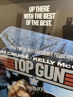 Original Top Gun Movie Poster 27X40 Autographed by 7 Cast Members COA