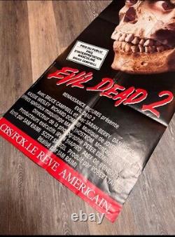 Original Very Rare Two Panel French Movie Poster Evil Dead 2