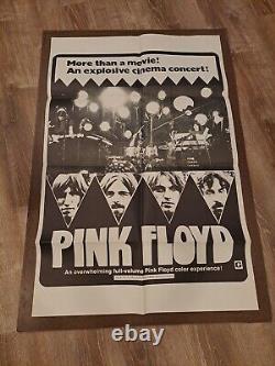 PINK FLOYD Band at POMPEII 1972 27x 41 Original Movie Poster White Style