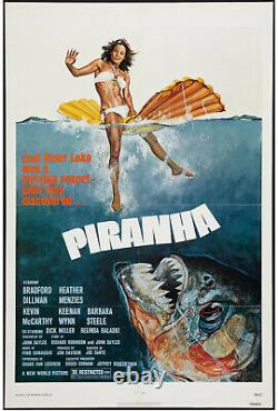 PIRANHA orig 1978 one sheet movie poster JOE DANTE/KEVIN MCCARTHY/BARBARA STEELE