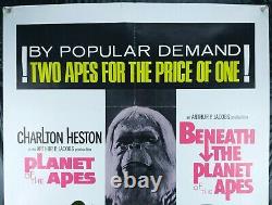 PLANET of the APES / BENEATH the PLANET of the APES Movie Poster 1971 Dbl Featur