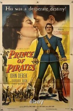 PRINCE OF PIRATES Original One Sheet Movie Poster 1953 VERY RARE