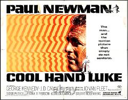Poster folded Paul Newman is COOL HAND LUKE 1967 US HALF 22x28 ORIGINAL