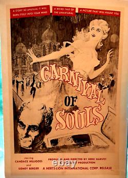 Poster on linen CARNIVAL OF SOULS'62 ORIGINAL 1sht LINENBACKED CandaceHilligoss