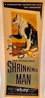 Poster on linen THE INCREDIBLE SHRINKING MAN 1957 ORIGINAL 14x36 LINENBACKED