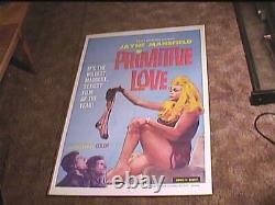 Primitive Love B 1964 Orig Movie Poster Jayne Mansfield