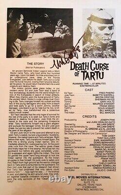 Producers Movie Poster for Death Curse of Tartu, autographed by William Grefe