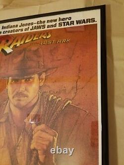 RARE 1994 Framed Original Indiana Jones Raiders Of The Lost Ark Movie Poster