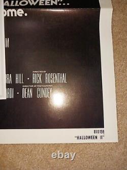 RARE Halloween 2 1981 Michael myers original movie poster with certificate of au