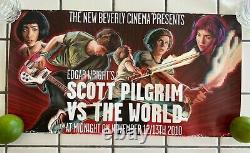 RARE NEW BEVERLY Scott Pilgrim Vs. The World Vinyl Movie Poster Edgar Wright
