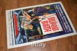 RARE Original 1966 BLOOD BATH Poster, One Sheet, 1 Sided, Folded, DVD, FREE SHIP