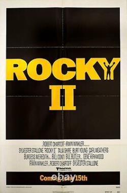 ROCKY II MOVIE POSTER, 27x40, ORIGINAL, 2-SIDED