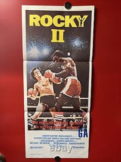 ROCKY II Slyvester Stallone Rare Movie Poster Cult Classic Original Daybill