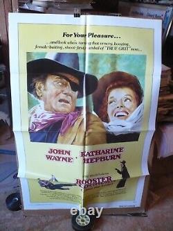 ROOSTER COGBURN, NM orig 1-sht / movie poster (John Wayne, Katharine Hepburn)