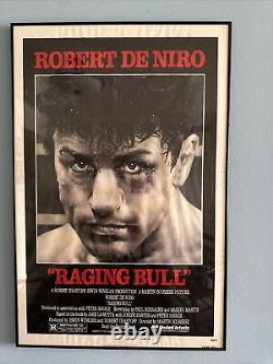 Ragung Bull Original 1980 Movie Poster 27x41 VERY FINE, UNFOLDED COMES FRAMED