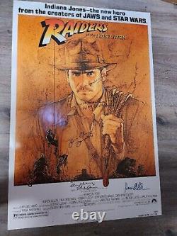 Raiders of The Lost Ark Original 1981 movie Poster signed by the cast