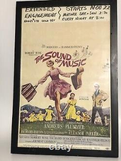 Rare The Sound Of Music Original Daybill Movie Poster 1966 Theater