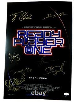 Ready Player One Cast Signed 13X20 Poster 7 Autos Spielberg Sheridan JSA XX29901