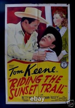 Riding The Sunset Trail 1sh Orig Movie Poster Western