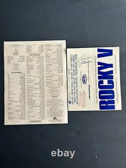 Rocky V Original Premier Poster And Signed Invitation/Ticket Sheet