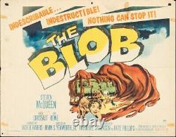 Rolled folded poster STEVE McQUEEN in THE BLOB 1958 ORIGINAL USA 22x28