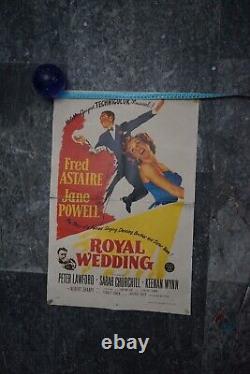 Royal Wedding Orig Movie Poster 1951 Fred Astaire Dancing Jane Powell