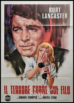 SORRY, WRONG NUMBER Original Movie Poster 39x55 2Sh Italian LANCASTER LITVAK