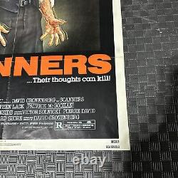 Scanners Original Movie Poster 1980 27x41 Used In Theatre
