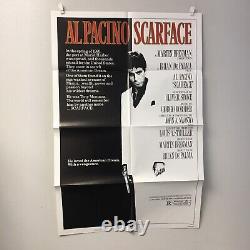 Scarface ORIGINAL 1983 FOLDED 27 x 41 One Sheet Poster VTG 830167 Al Pacino