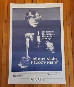 Silent Night Bloody Night 1972 Original Movie Poster 27x41 Horror Linen Backed