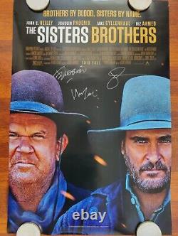 Sisters Brothers 2018 DS Autographed Orig Movie Poster Audiard Gyllenhaal west