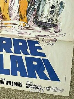 Star Wars 1977 Original Movie Poster GUERRE STELLARI Rare Italian Film Version