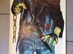 Super Rare Original 1960's Frankenstein 6ft Door Poster Novelty Monster Horror