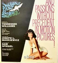 TENNESSEE WILLIAMS / 1960 ORIGINAL MOVIE POSTER SUDDENLY LAST SUMMER / 1st ed