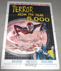 TERROR FROM THE YEAR 5000 VINTAGE ORIGINAL MOVIE POSTER 1958 1sh