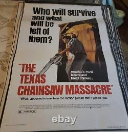 TEXAS CHAINSAW MASSACRE original one sheet movie poster (New Line 1980 Release)