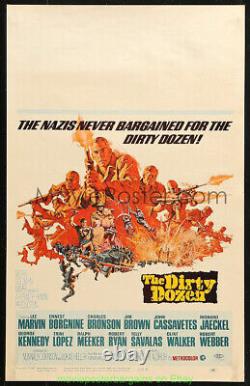 THE DIRTY DOZEN MOVIE POSTER Orig. 14x22 Window Card CHARLES BRONSON LEE MARVIN