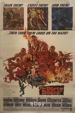 THE DIRTY DOZEN Original One Sheet Movie Poster 1967