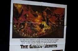THE GREEN BERETS ORIG 1968 1 SH Movie Poster, Folded, EX C8, Vietnam, John Wayne