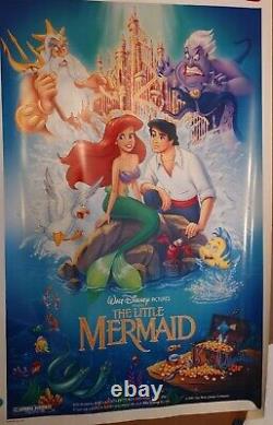 THE LITTLE MERMAID Original 27 X 41 Double Sided/Rolled Movie Poster 1989