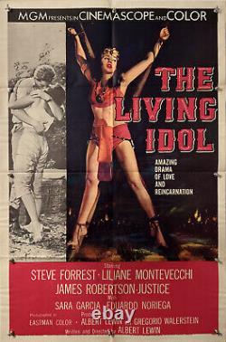 THE LIVING IDOL Original One Sheet Movie Poster 1956 NEAR MINT